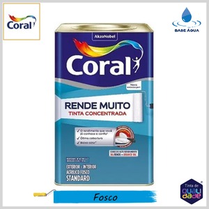 Tinta Acrílica Rende Muito Standard Fosco, Lata 18lt