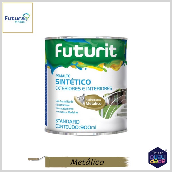 Esmalte Sintético Futurit Standard Metálico, 900ml