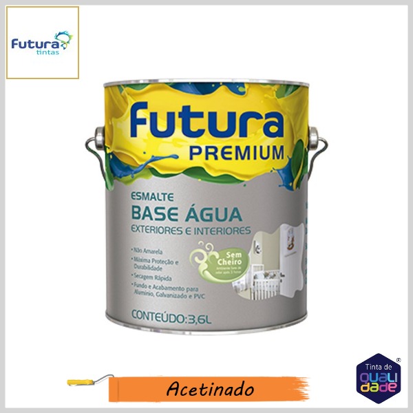 Esmalte Base Água Premium Acetinado, 3.6lt