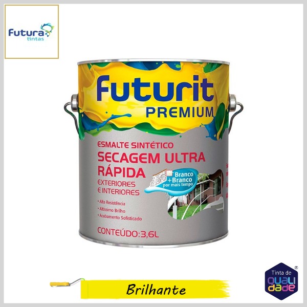 Esmalte Sintético Futurit Secagem Ultra-Rápida Premium Brilhante, 3.6lt