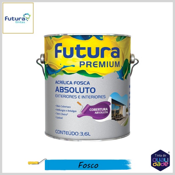 Tinta Acrílica Fosca Absoluto Premium, 3.6lt